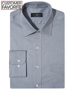 Club Room Estate Wrinkle Resistant Grey Solid Dress Shirt