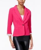 Kensie Ribbed One-button Blazer