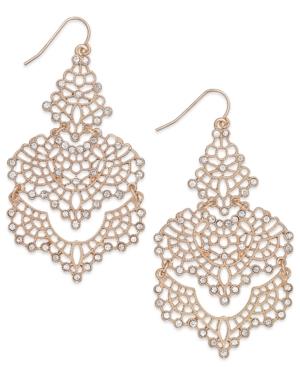 Inc International Concepts Crystal Lace Chandelier Earrings