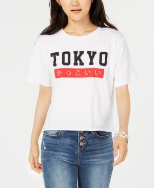 Rebellious One Juniors' Tokyo Crop Graphic T-shirt