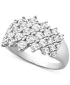 Wrapped In Love Diamond Honeycomb Ring (1-1/2 Ct. T.w.) In 14k White Gold, Created For Macy's