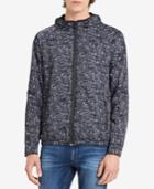 Calvin Klein Jeans Men's Gravel Nylon Hooded Zip-front Jacket
