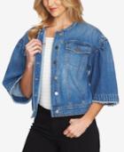 1.state Cotton Wide-sleeve Denim Jacket