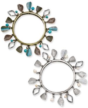 Two-tone 2-pc. Charm Stretch Bracelet