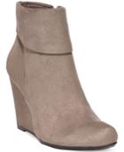 Report Riko Foldover Wedge Booties Women's Shoes