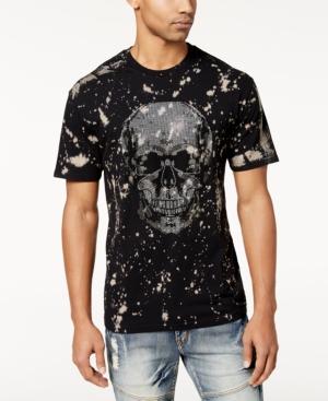 Reason Men's Memento Splatter-print Rhinestone T-shirt