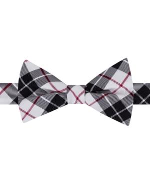 Tommy Hilfiger Men's Plaid Pre-tied Silk Bow Tie