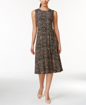 Charter Club Sleeveless Fit-and-flare Dress, Animal Print