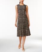 Charter Club Sleeveless Fit-and-flare Dress, Animal Print