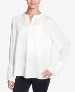 Catherine Catherine Malandrino Collarless Flared-sleeve Shirt