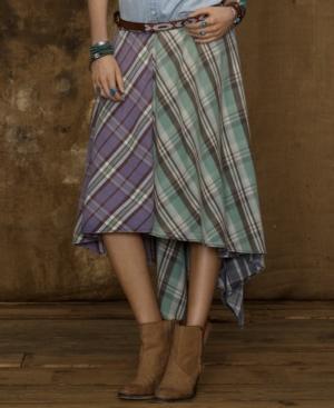 Skirt, Handkerchief Plaid Skirt