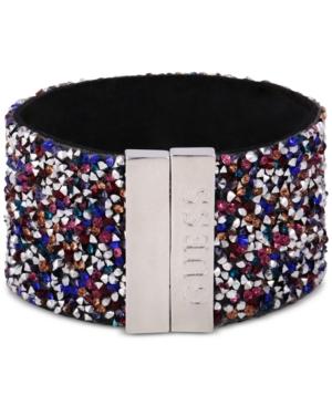 Guess Sterling Silver Multicolor Stone Cuff Bracelet