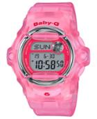 Baby-g Women's Digital Pink Jelly Strap Watch 42.6mm