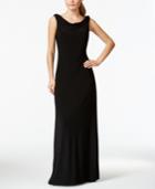 R & M Richards Sleeveless Cowl-neck Dress