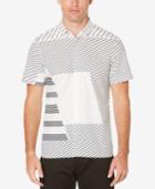 Perry Ellis Men's Slim-fit Staggered-stripe Shirt