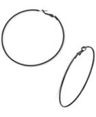 Thalia Sodi Jet-tone Ultra-thin Hoop Earrings, Only At Macy's