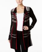 Charter Club Plaid Open-front Cardigan, Only At Macy's