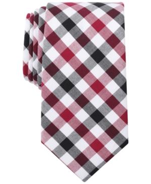 Bar Iii Men's Cottica Gingham Skinny Tie, Created For Macy's