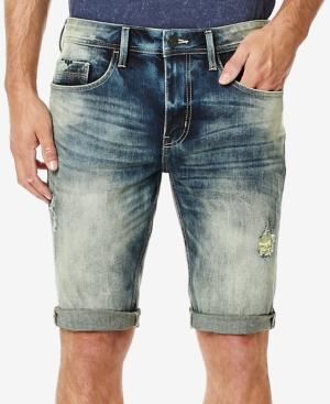 Buffalo David Bitton Men's Parker-x Slim-fit Stretch Destroyed Denim Shorts