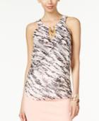 Thalia Sodi Embellished Split-neck Top, Only At Macy's
