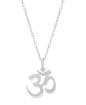 "unwritten Sterling Silver Necklace, ""om"" Symbol Pendant"