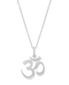 "unwritten Sterling Silver Necklace, ""om"" Symbol Pendant"