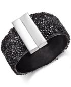 Inc International Concepts Jet Cluster Stone Strap Bracelet, Only At Macy's