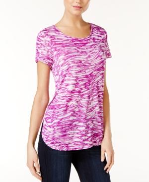 Kensie Marble Streaks Printed Top