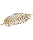Lonna & Lilly Gold-tone Pave Leaf Hair Barrette, Created For Macy's