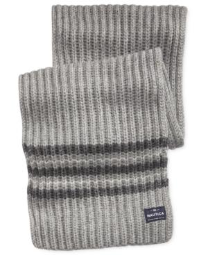 Nautica Men's Striped Knit Scarf