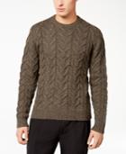 Armani Exchange Men's Speckled Cable-knit Sweater