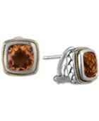 Balissima By Effy Citrine (4 Ct. T.w.) Stud Earrings In 18k Gold And Sterling Silver