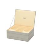 Large Stackable Jewelry Tray Set (also Available In Grey, Blush And Navy)