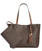 Calvin Klein Monogram Reversible Tote With Pouch
