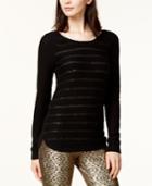 Maison Jules Sequin Striped Sweater, Created For Macy's