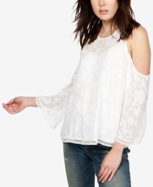 Lucky Brand Crochet Cold-shoulder Top