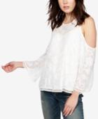 Lucky Brand Crochet Cold-shoulder Top
