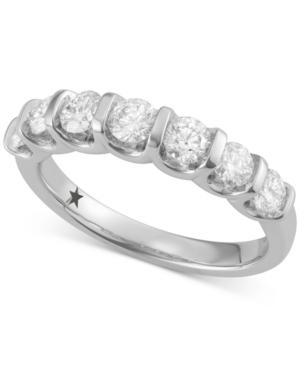 Macy's Star Signature Diamond Seven Stone Ring (1 Ct. T.w.) In 14k White Gold