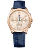 Tommy Hilfiger Women's Sophisticated Sport Navy Leather Strap Watch 36mm 1781703