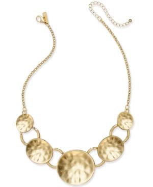 Inc International Concepts Hammered Disc Statement Necklace, Only At Macy's