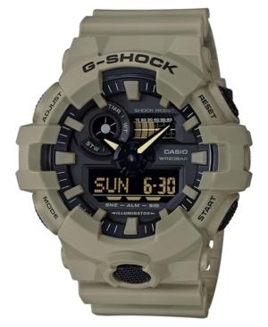 G-shock Men's Analog-digital Beige Resin Strap Watch 53mm