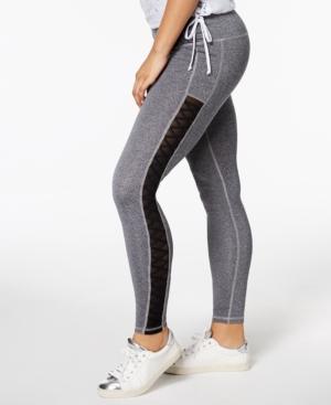 Material Girl Active Juniors' Mesh-inset Leggings, Created For Macy's