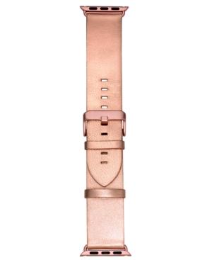 Voguestrap Smart Buddie Platinum Pink Metallic Leather Strap For 38mm Apple Watch