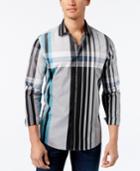 Alfani Men's Plaid Long-sleeve Shirt, Slim Fit