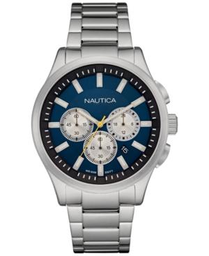 Nautica Men's Chronograph Stainless Steel Bracelet Watch 44mm Nad19533g