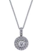 Diamond Round Pendant Necklace (7/8 Ct. T.w.) In 14k White Gold