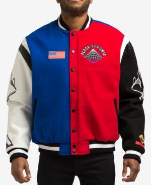 Black Pyramid Men's Colorblocked Spaceship Varsity Jacket