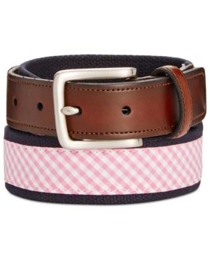 Club Room Men's Plaid Webbing Belt, Only At Macy's