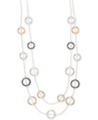 Nine West Mixed Metal Rings Double-strand Short Necklace