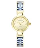 Charter Club Women's Gold-tone Blue Enamel Bracelet Watch 22mm 17188, Only At Macy's
